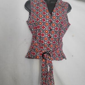 Jones New York Multicolor Geometric Blouse